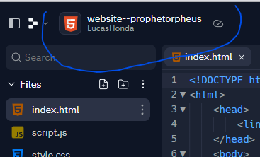 Edit button for changing the name of a project